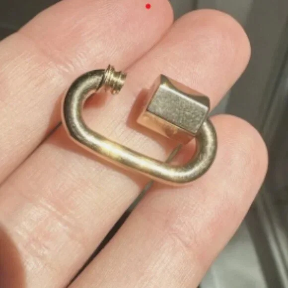 Marla Aaron Yellow Gold Chubby Medium Lock - Picture 3 of 7